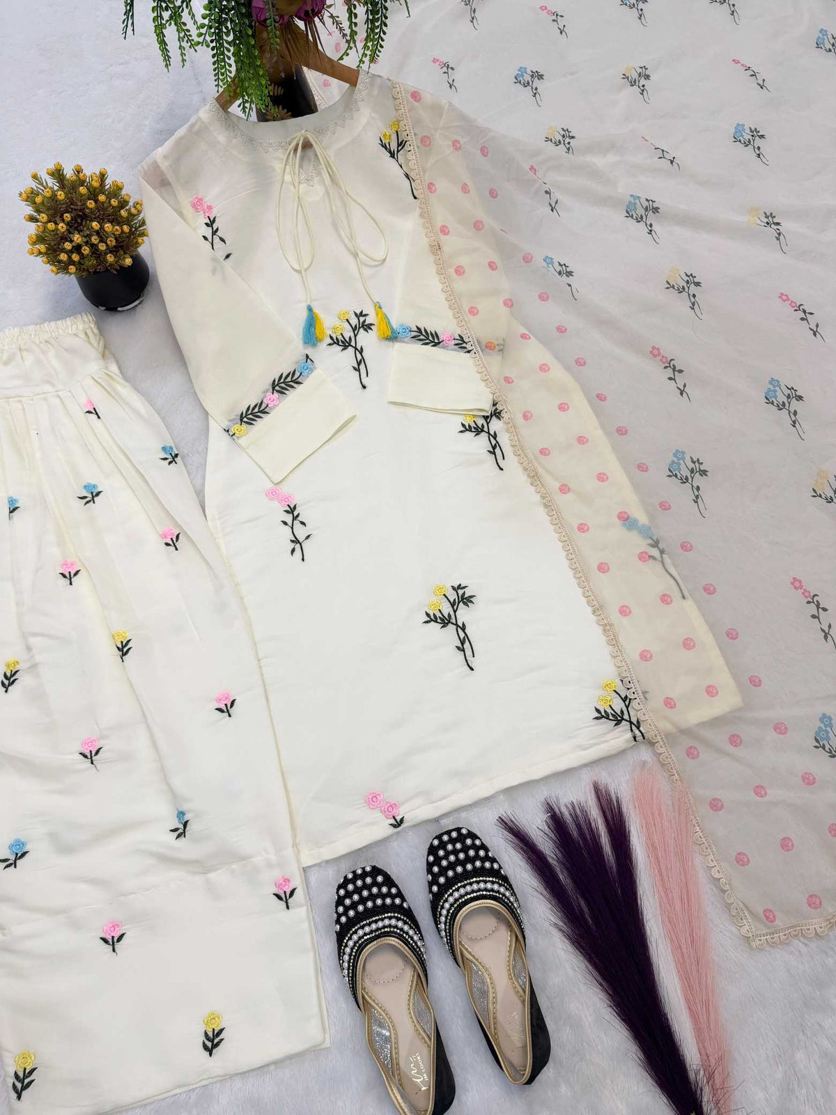 Soft Cotton Silk Suit