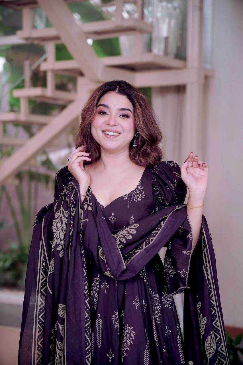 Heavy Maslin Cotton Printed Suit