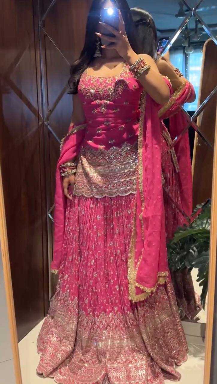 Chinon Silk Designer Lehenga