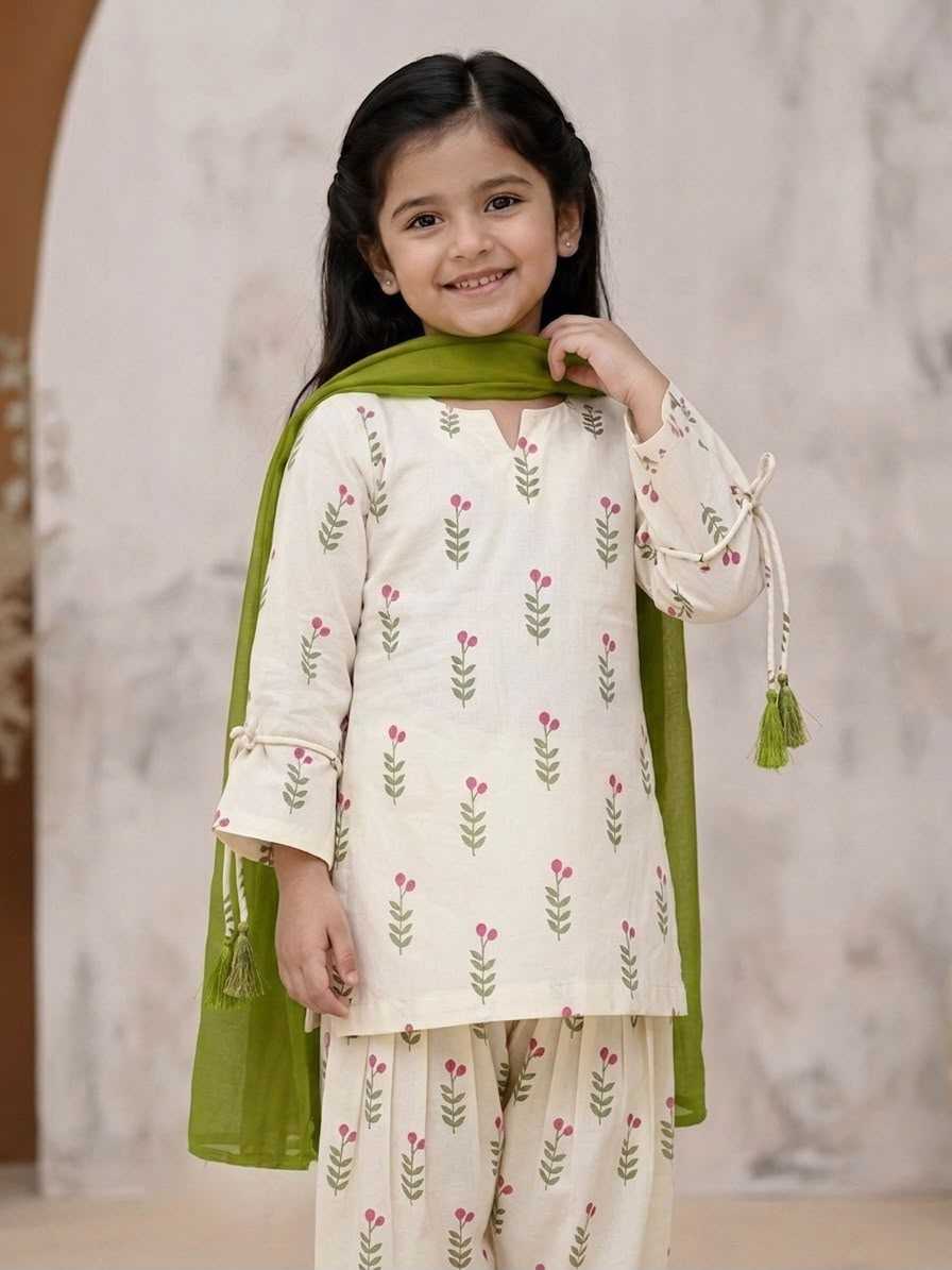 Cotton Cambric Kids Suit