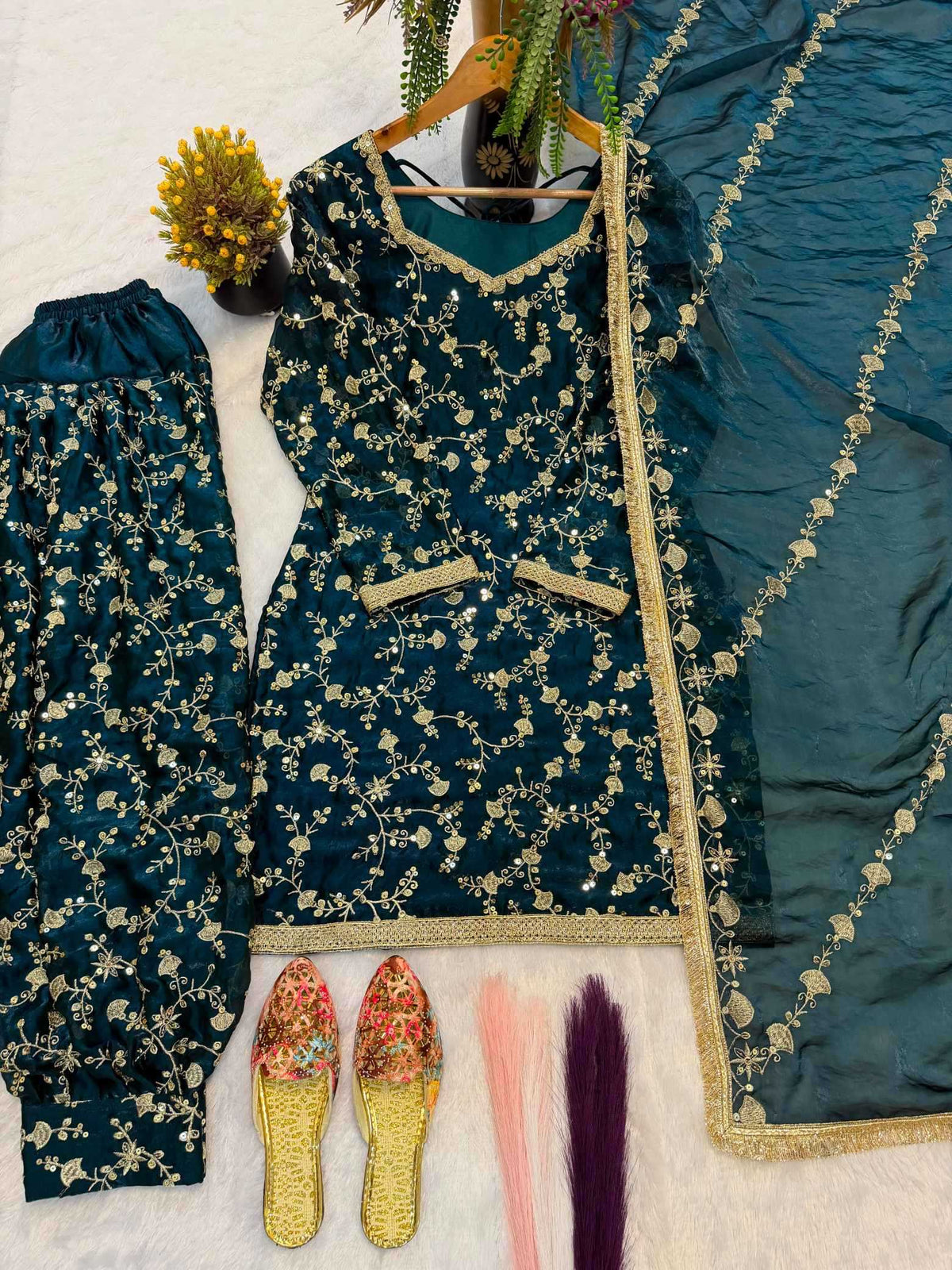 Pure Silk Embroidery Suit 539