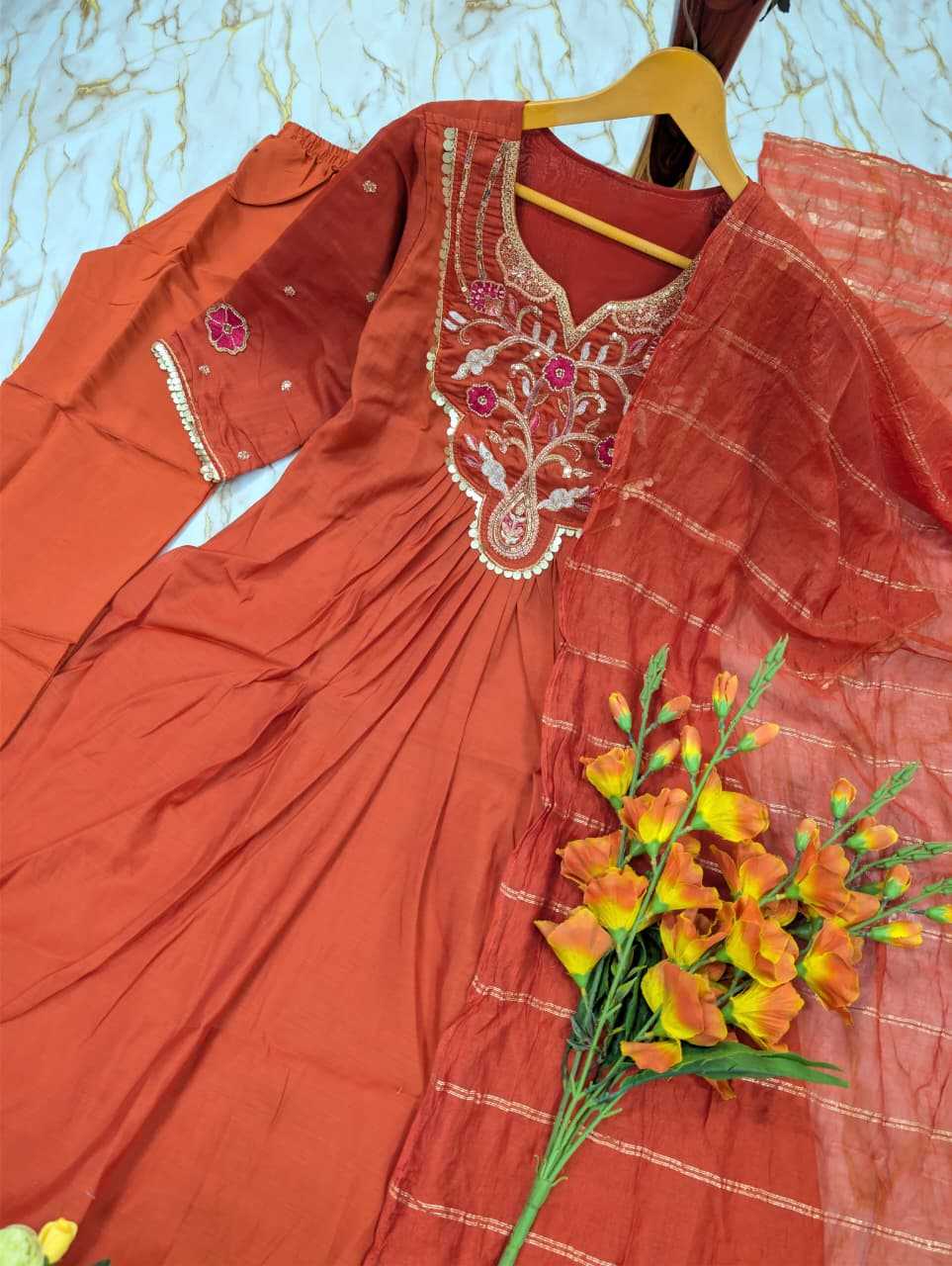 Chanderi Cotton Festive Kurti
