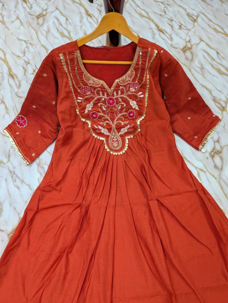 Chanderi Cotton Festive Kurti