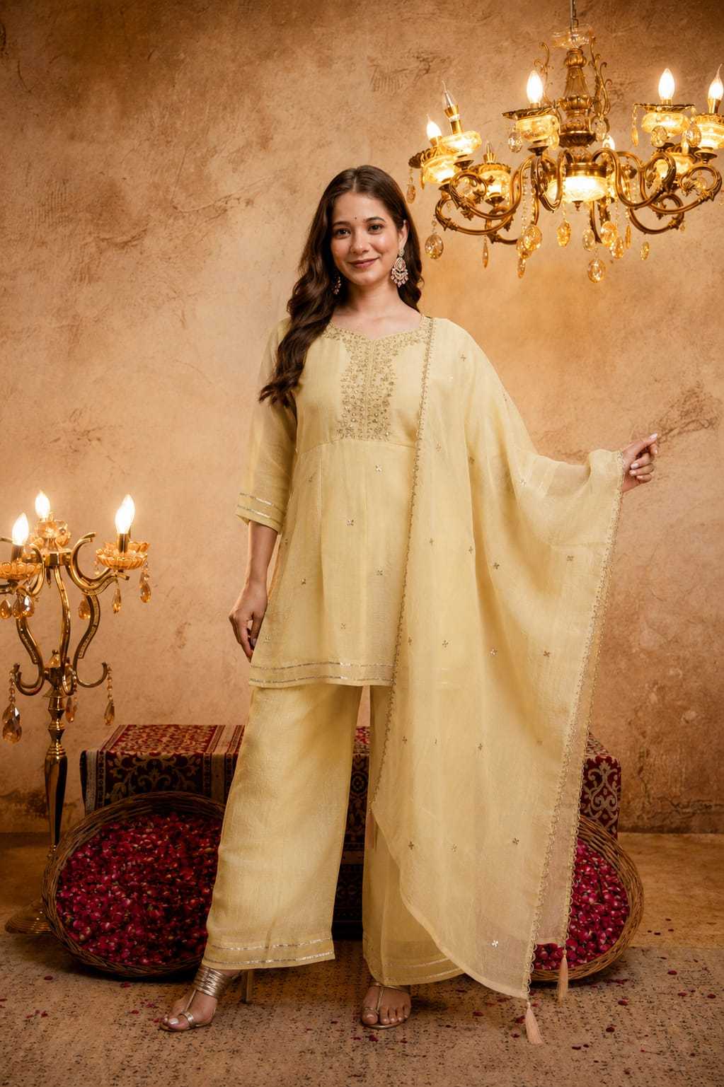Crush Silk Short Kurti