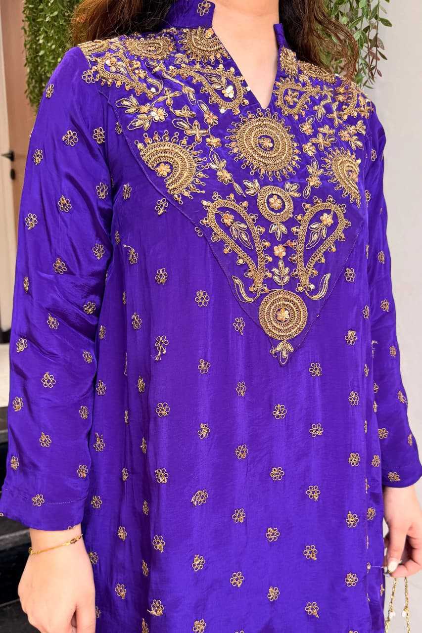 Alfa Crepe Party Wear Kurti