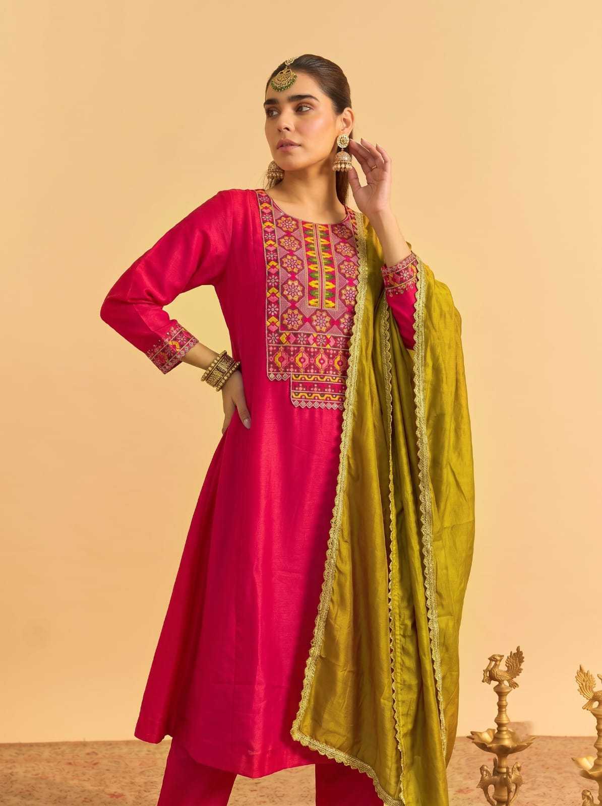 Amorina Vichitra Silk Designer Kurti