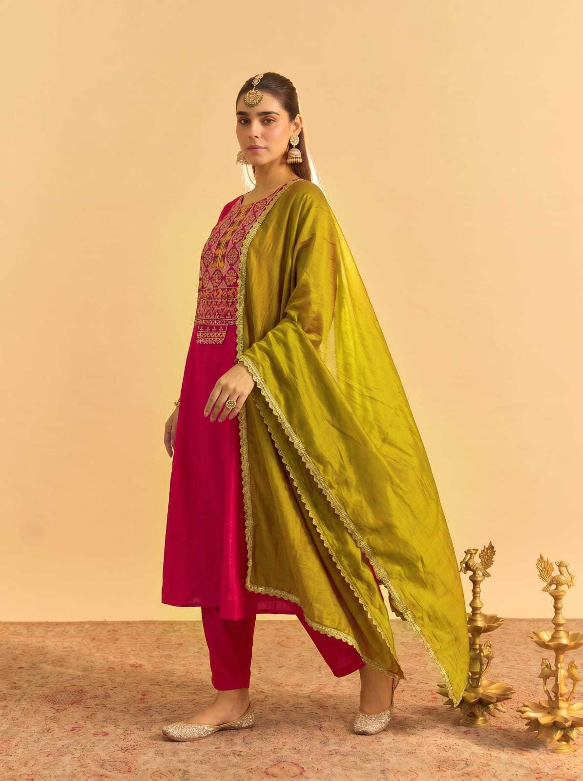 Amorina Vichitra Silk Party Wear Kurti