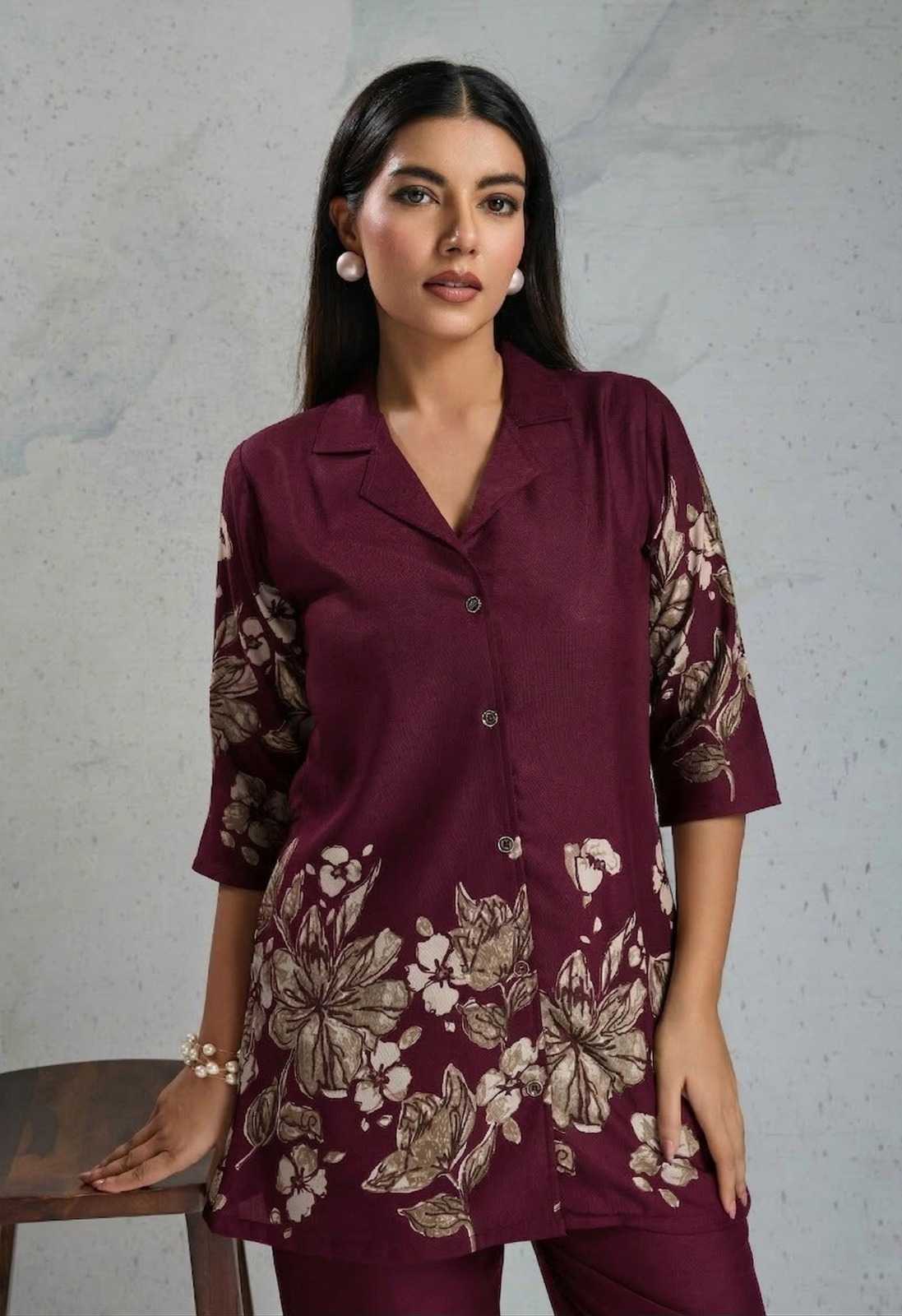 Blackberry Viscose Party Wear Kurti