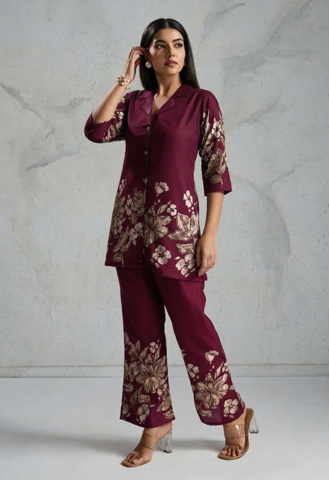 Blackberry Viscose Party Wear Kurti