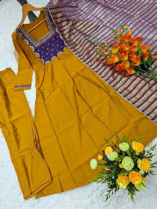 Lavya Viscose Chanderi Party Wear Kurti