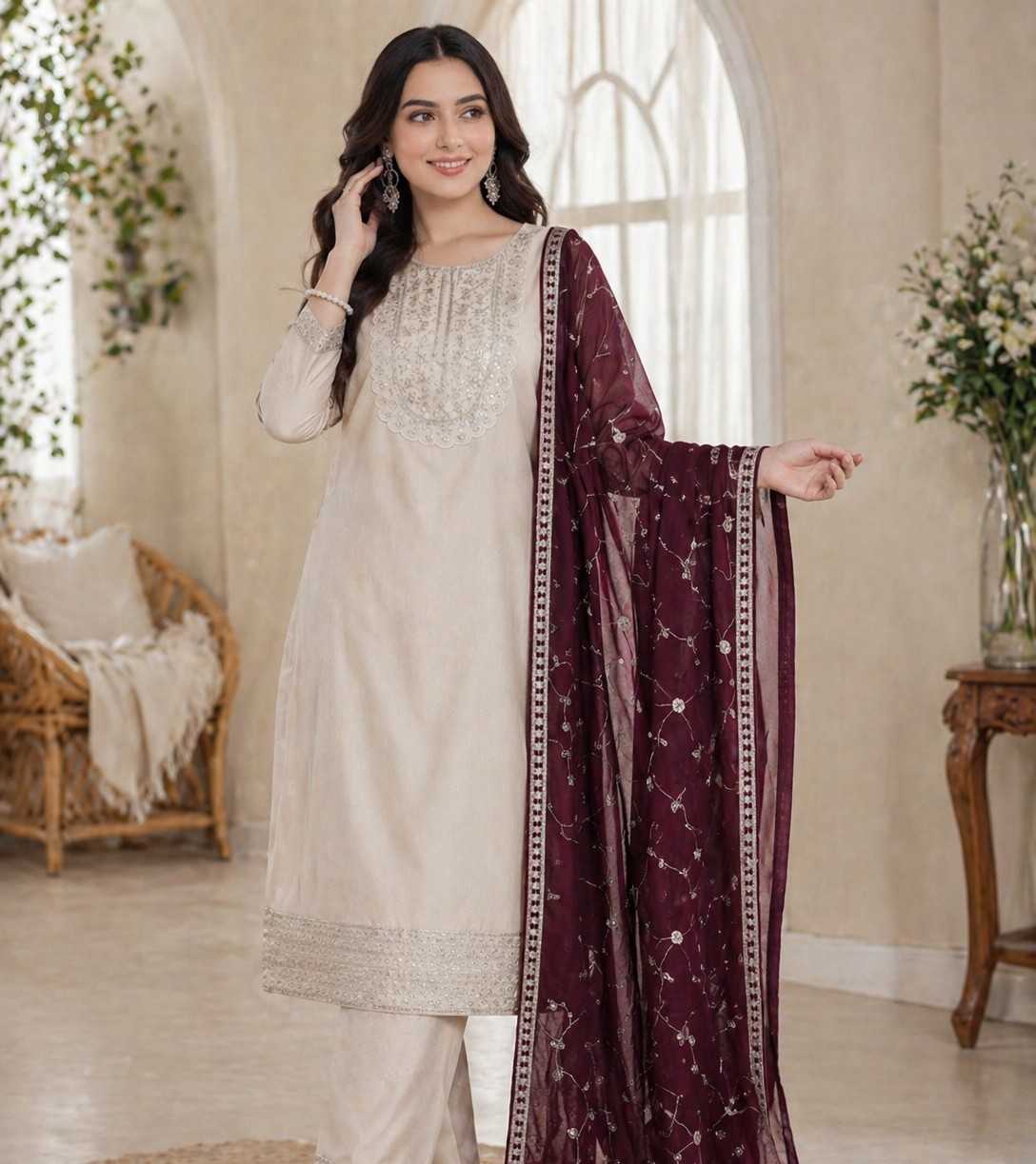 Panache Vichitra Silk Party Wear Kurti