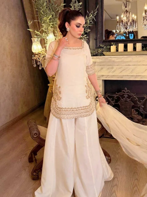 Sunehri Pure Viscos Party Wear Kurti