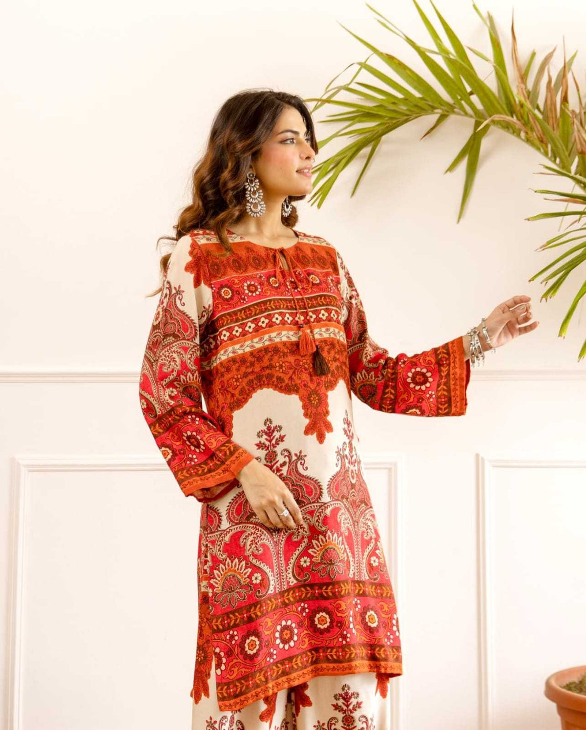 Vasudha Slub Reyon Festive Kurti