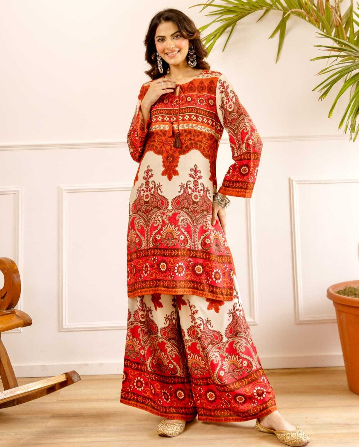 Vasudha Slub Reyon Festive Kurti