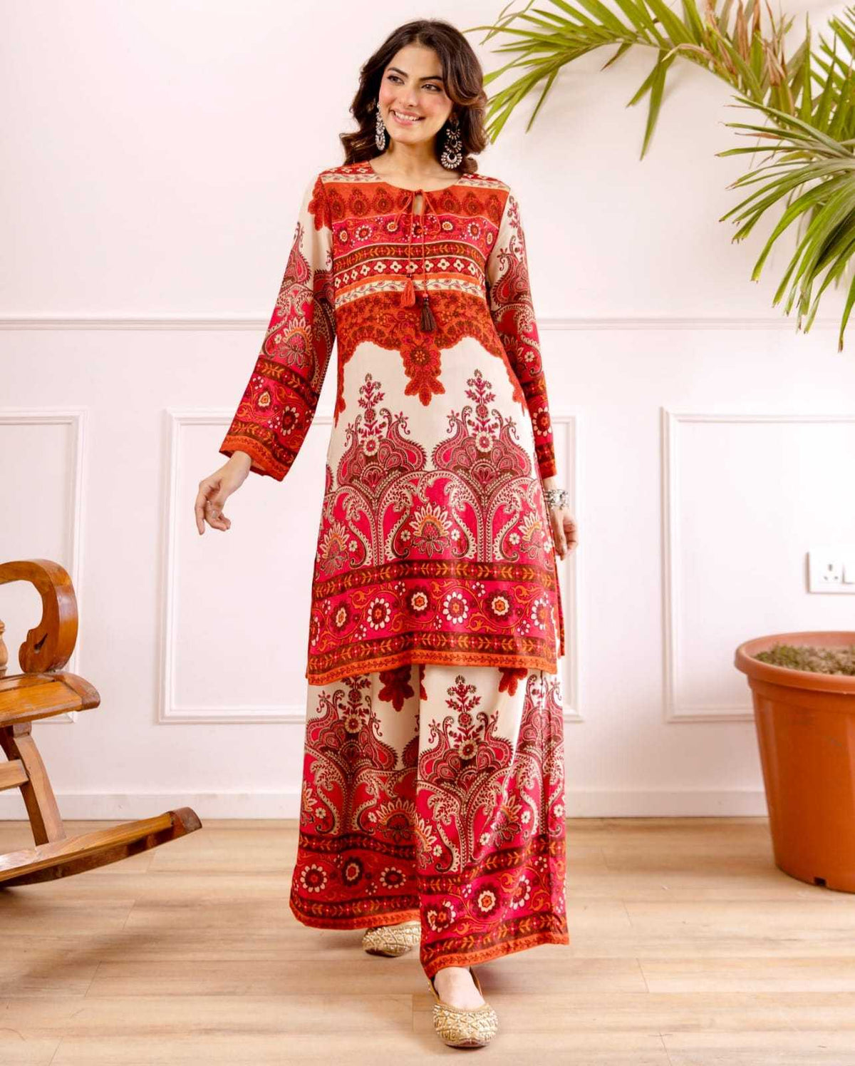 Vasudha Slub Reyon Festive Kurti