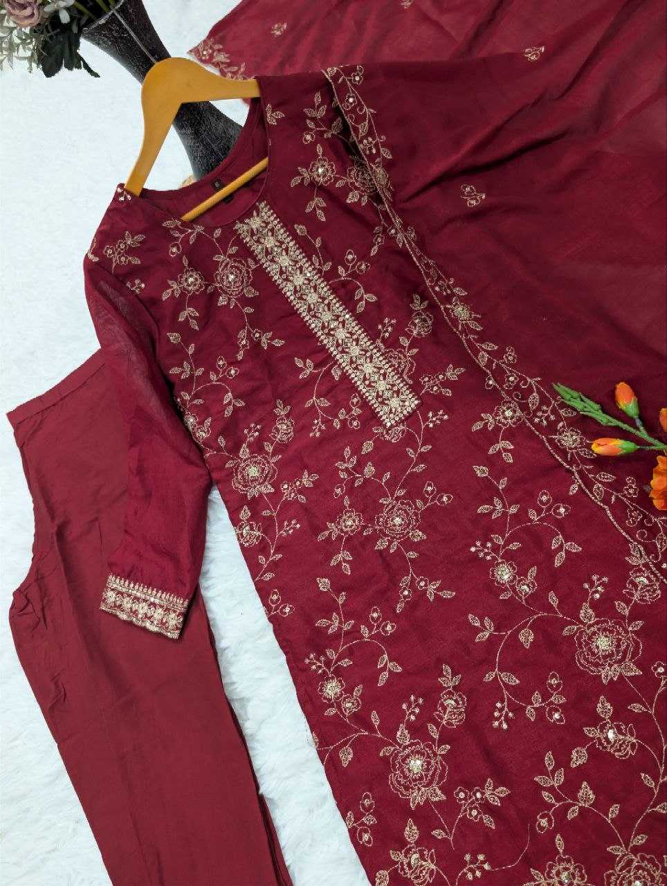 Vichitra Silk Party Wear Kurti