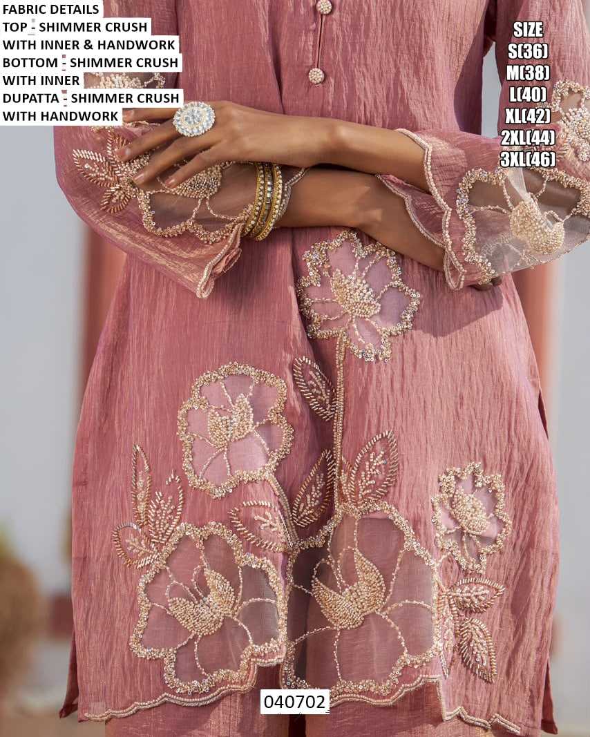 Shimmer Silk Palazzo Suit