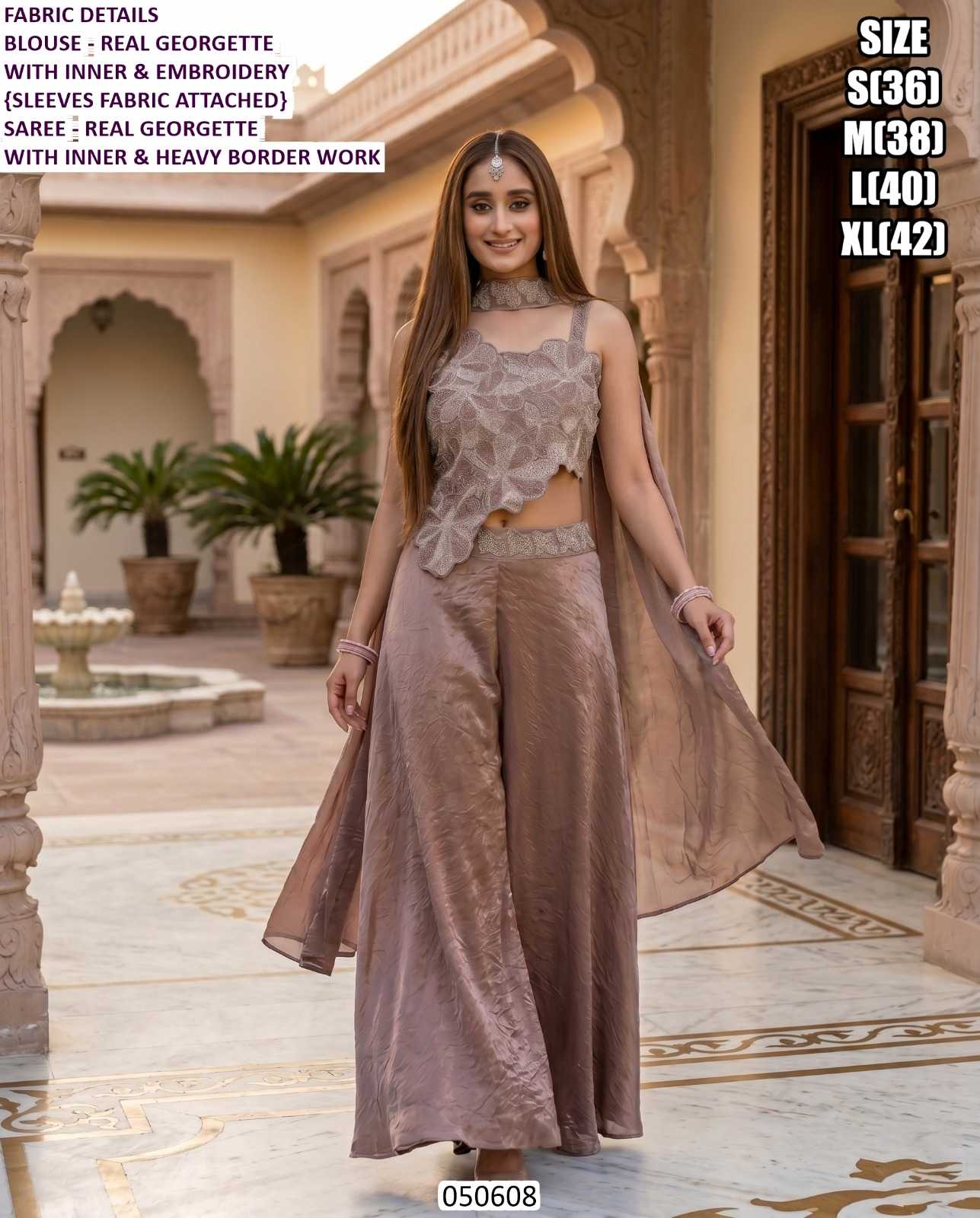 Georgette Indo Western Dress