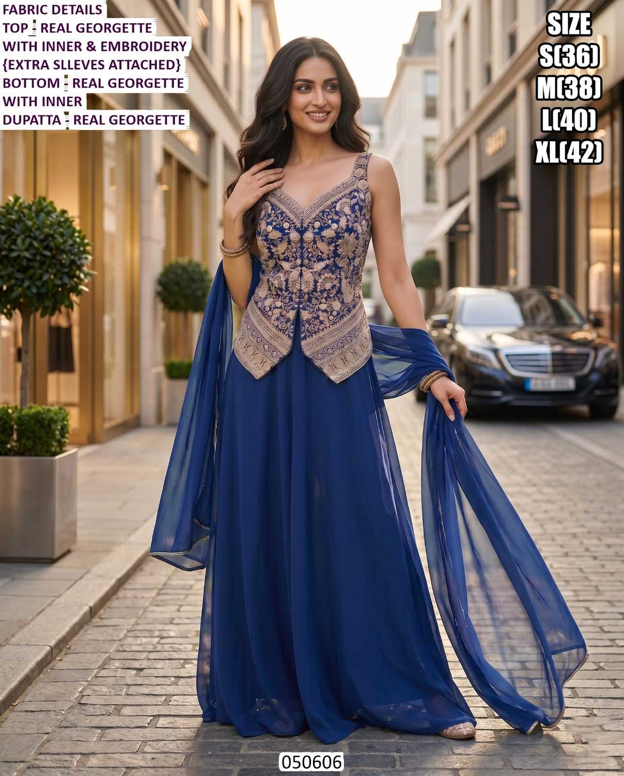Georgette Indo Western Dress