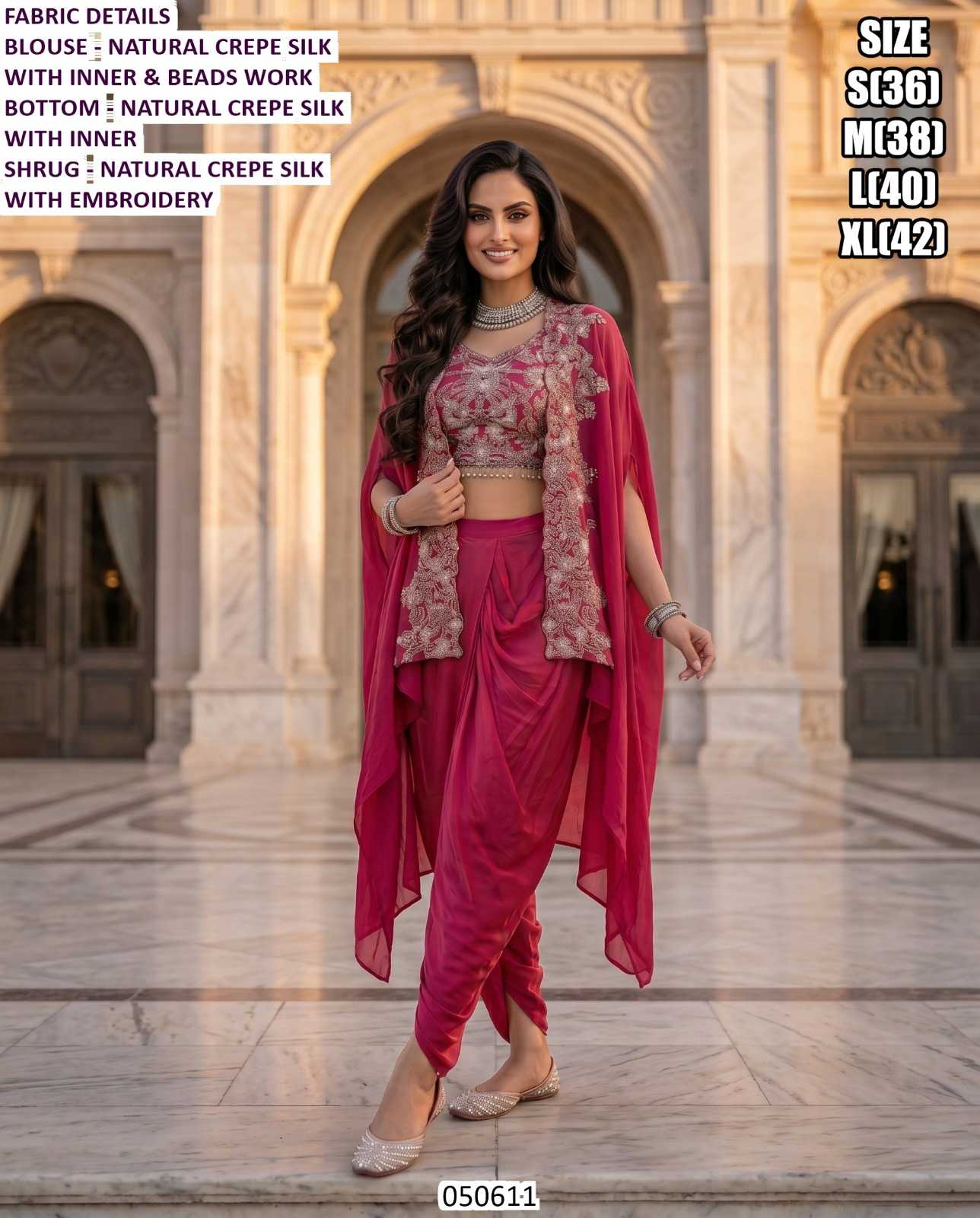 Georgette Indo Western Dress