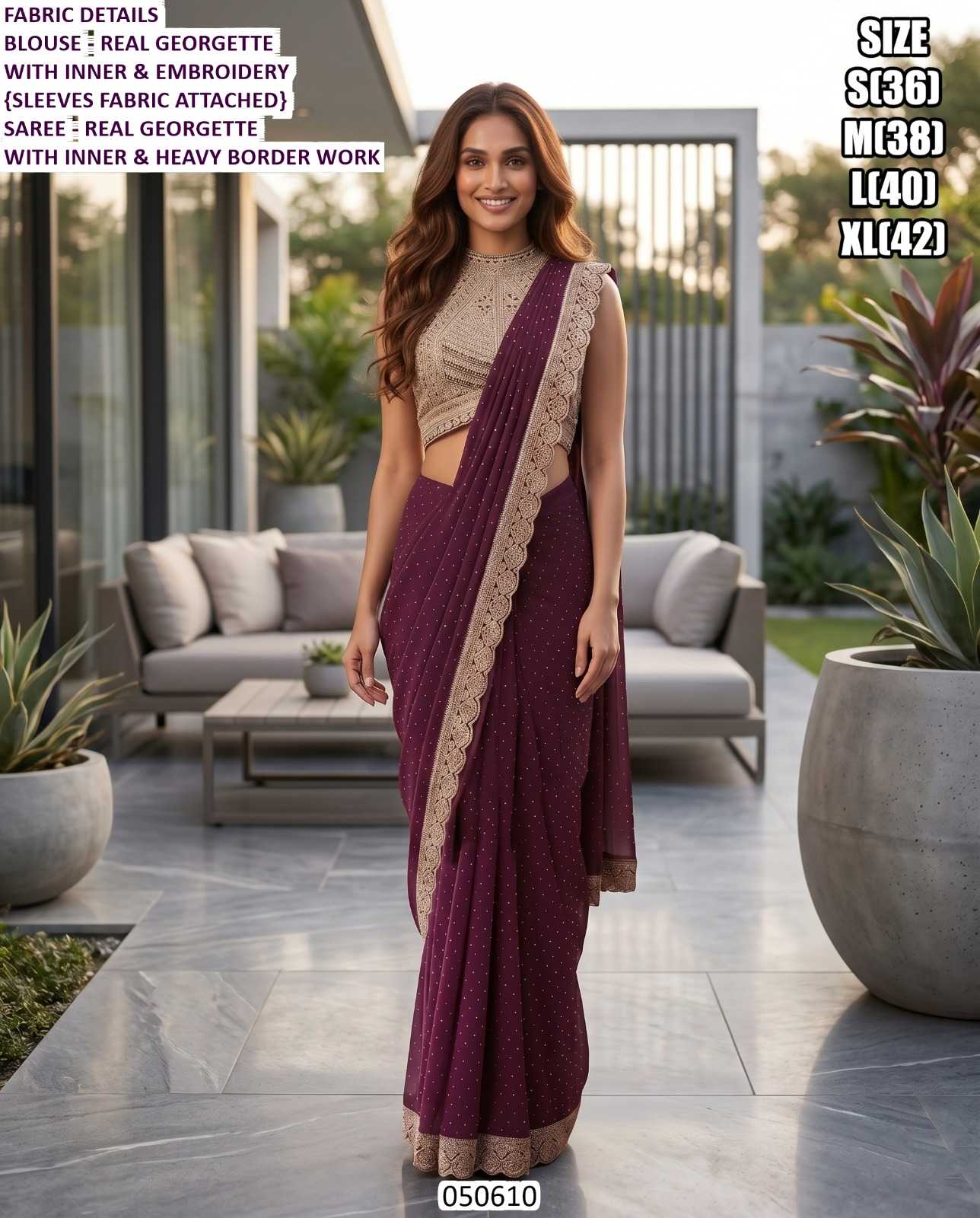 Georgette Indo Western Dress