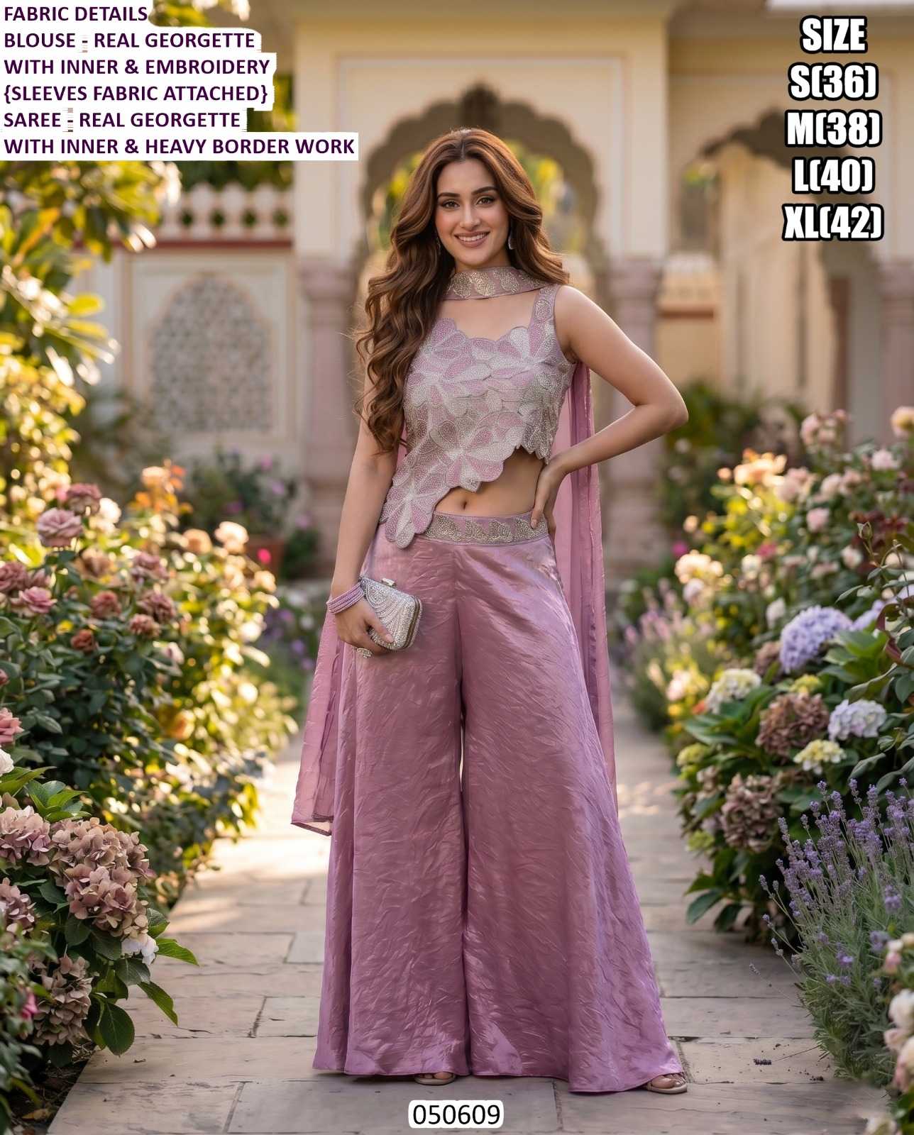 Georgette Indo Western Dress