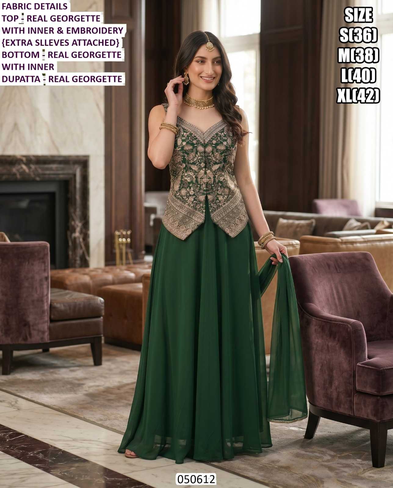 Georgette Indo Western Dress