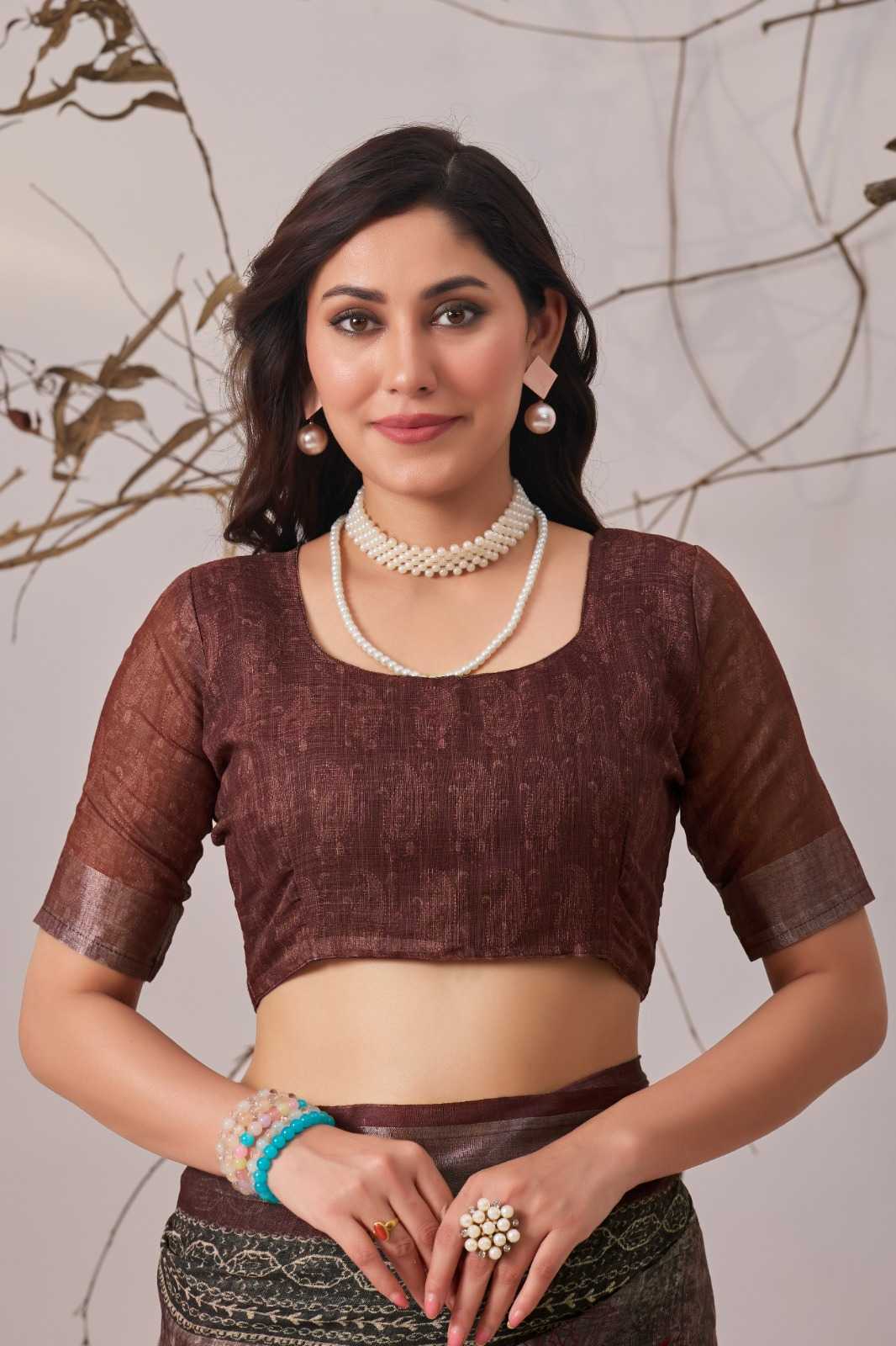 Linen Printed Saree