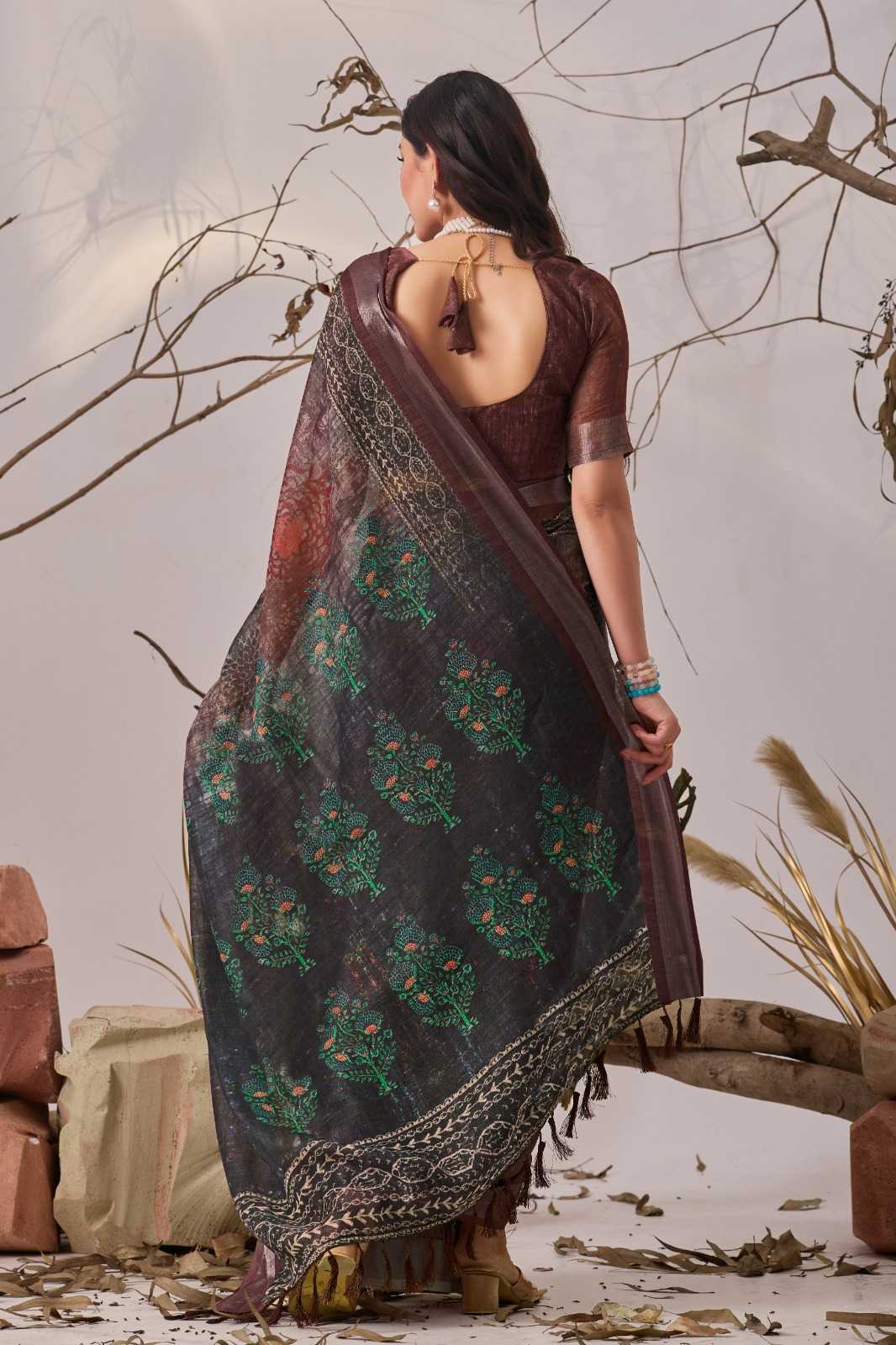 Linen Printed Saree
