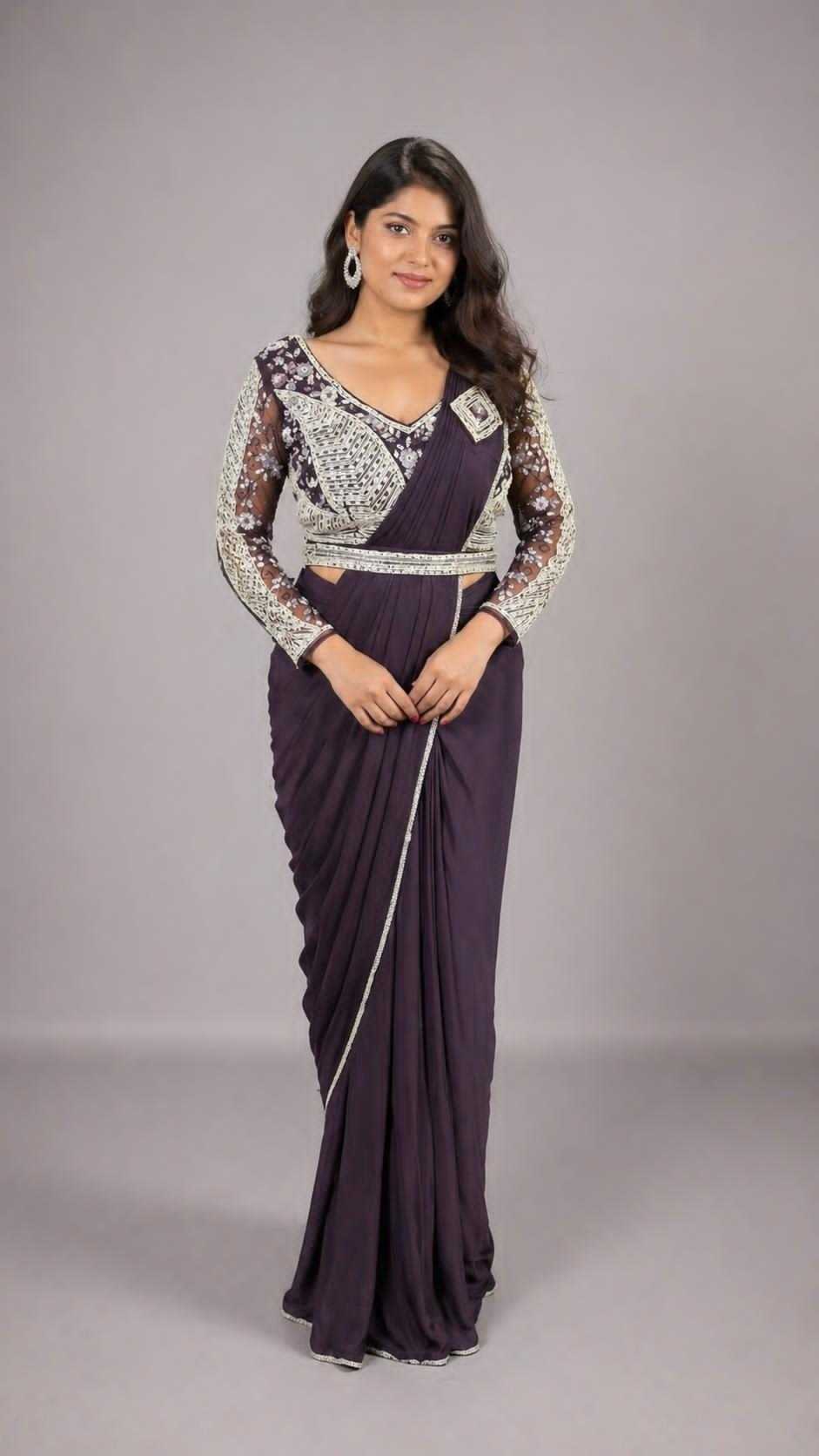 Lycra Ready To Wear Saree