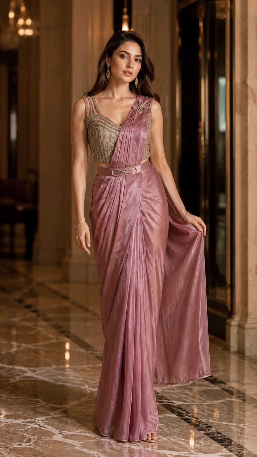 Chinon Ready To Wear Saree