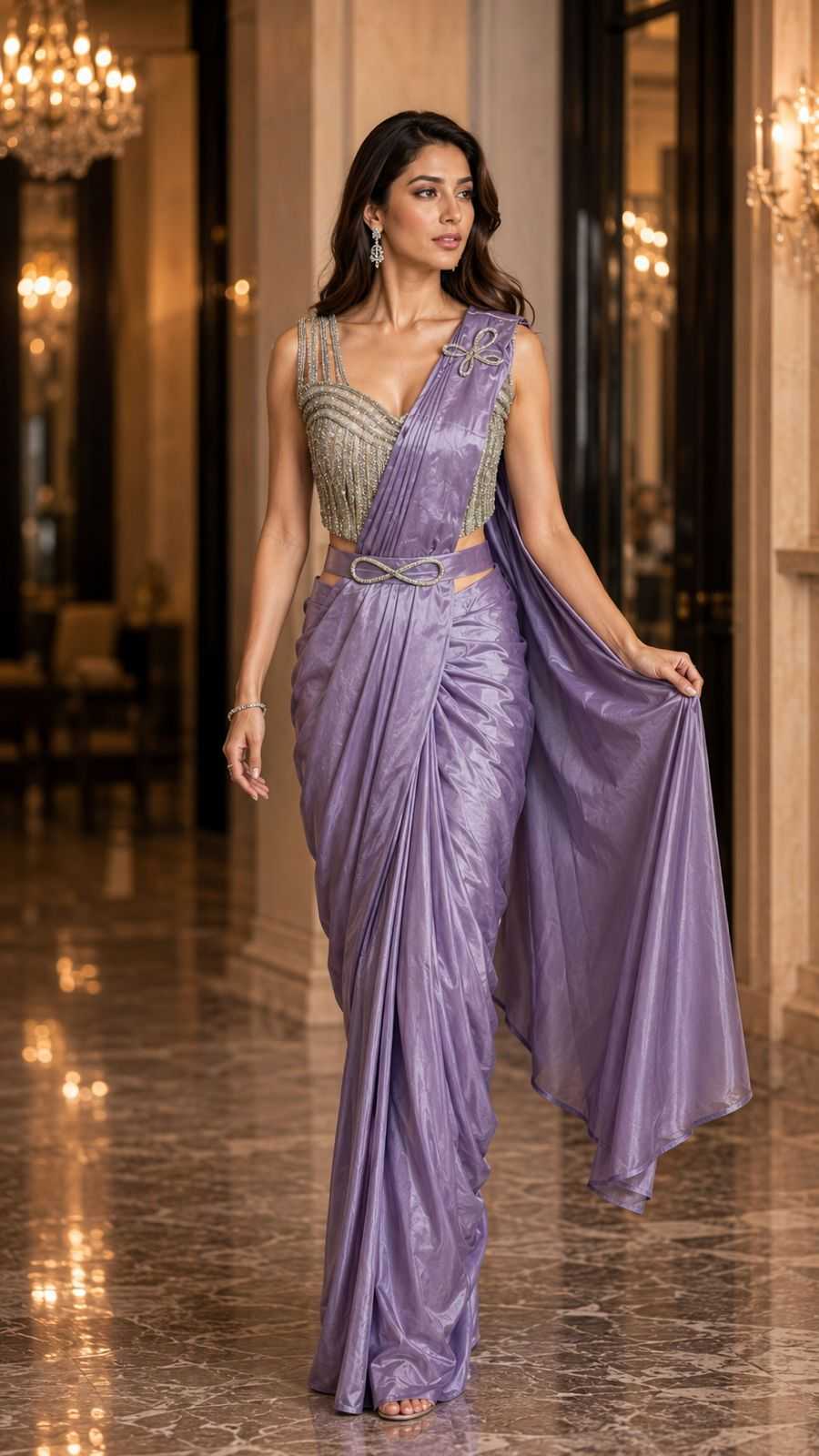 Chinon Ready To Wear Saree