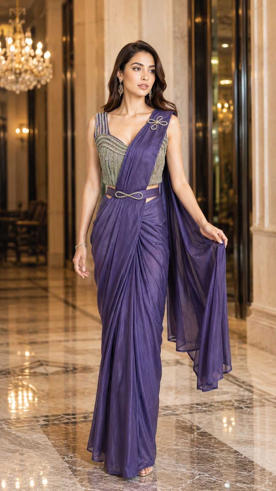 Chinon Ready To Wear Saree