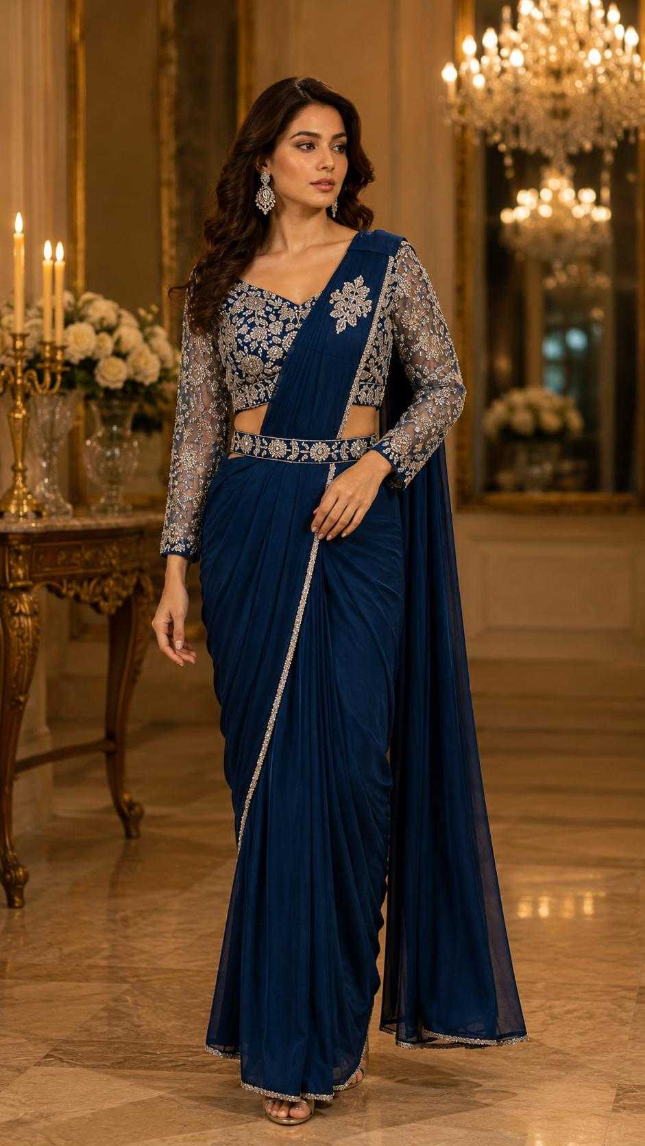 Lycra Designer Saree