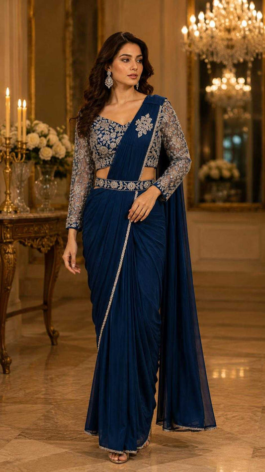 Lycra Designer Saree