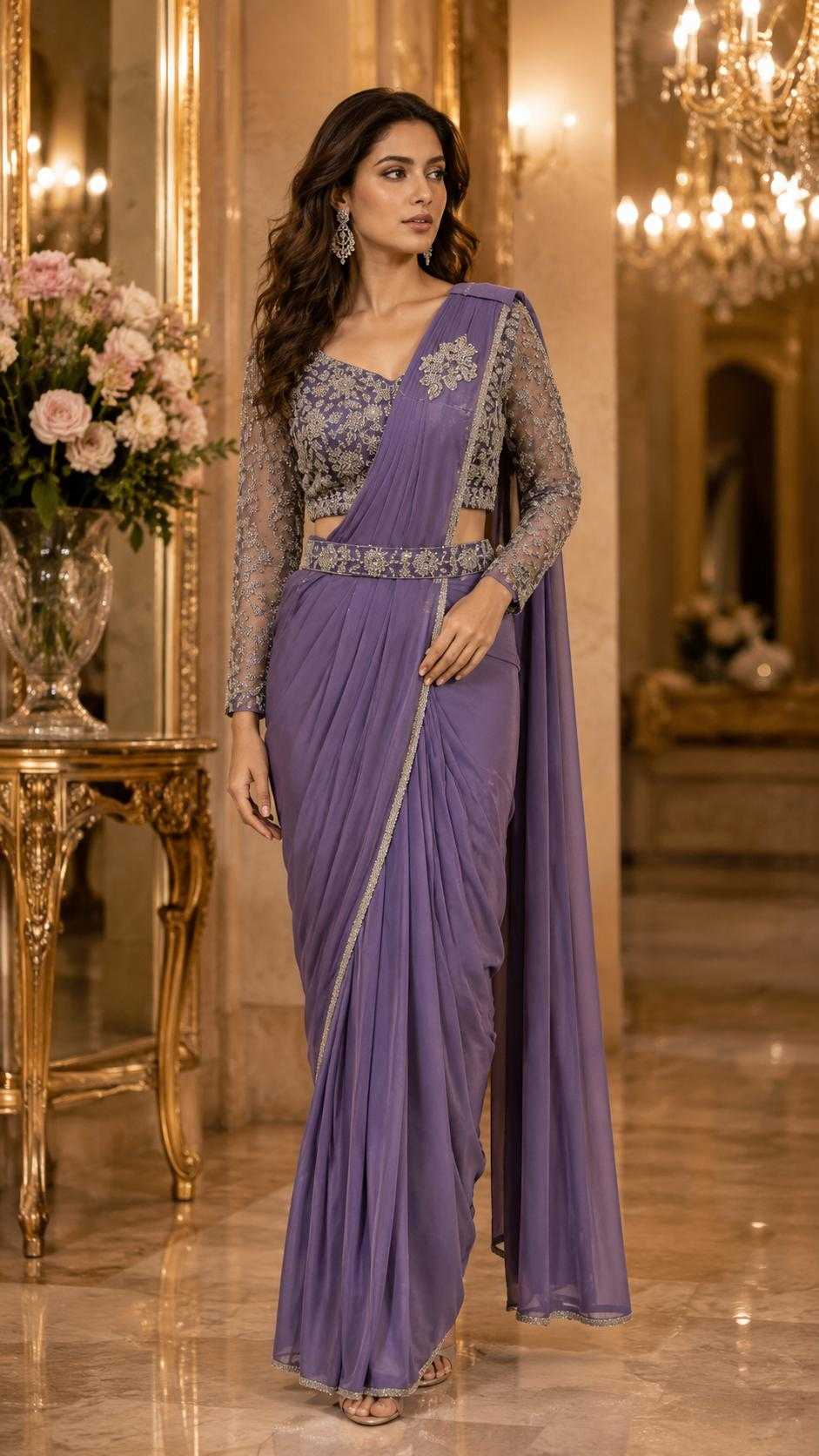 Lycra Designer Saree