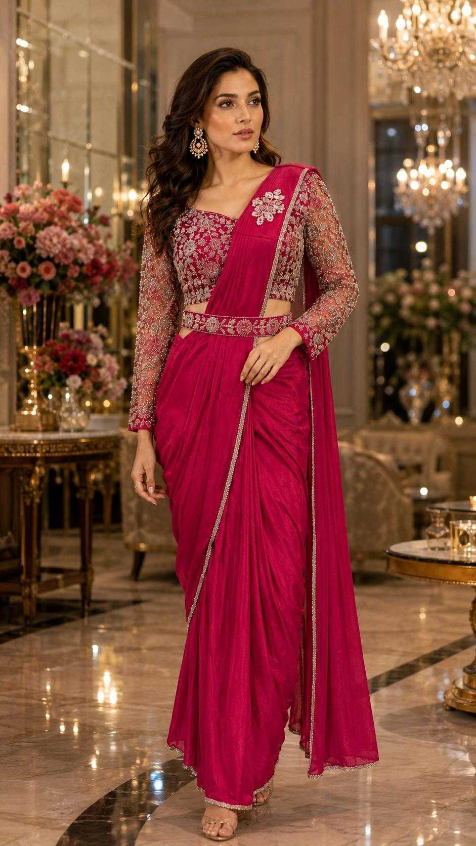 Lycra Designer Saree