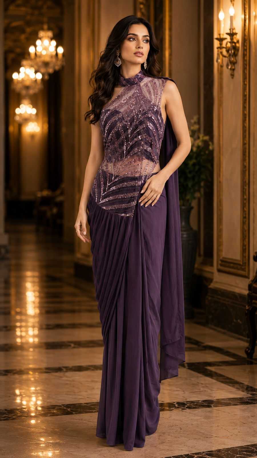 Lycra Ready To Wear Saree