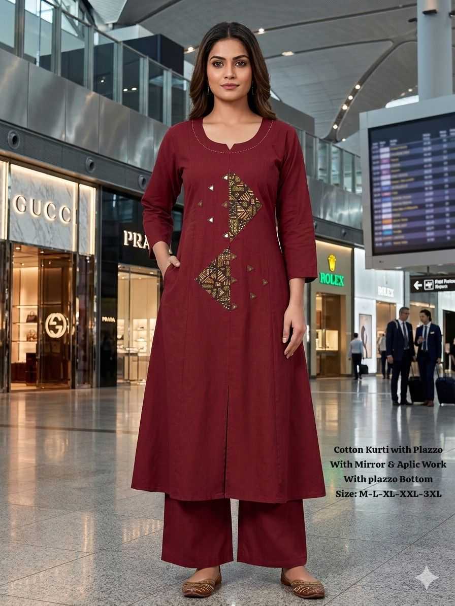 Cotton Kurti With Palazzo