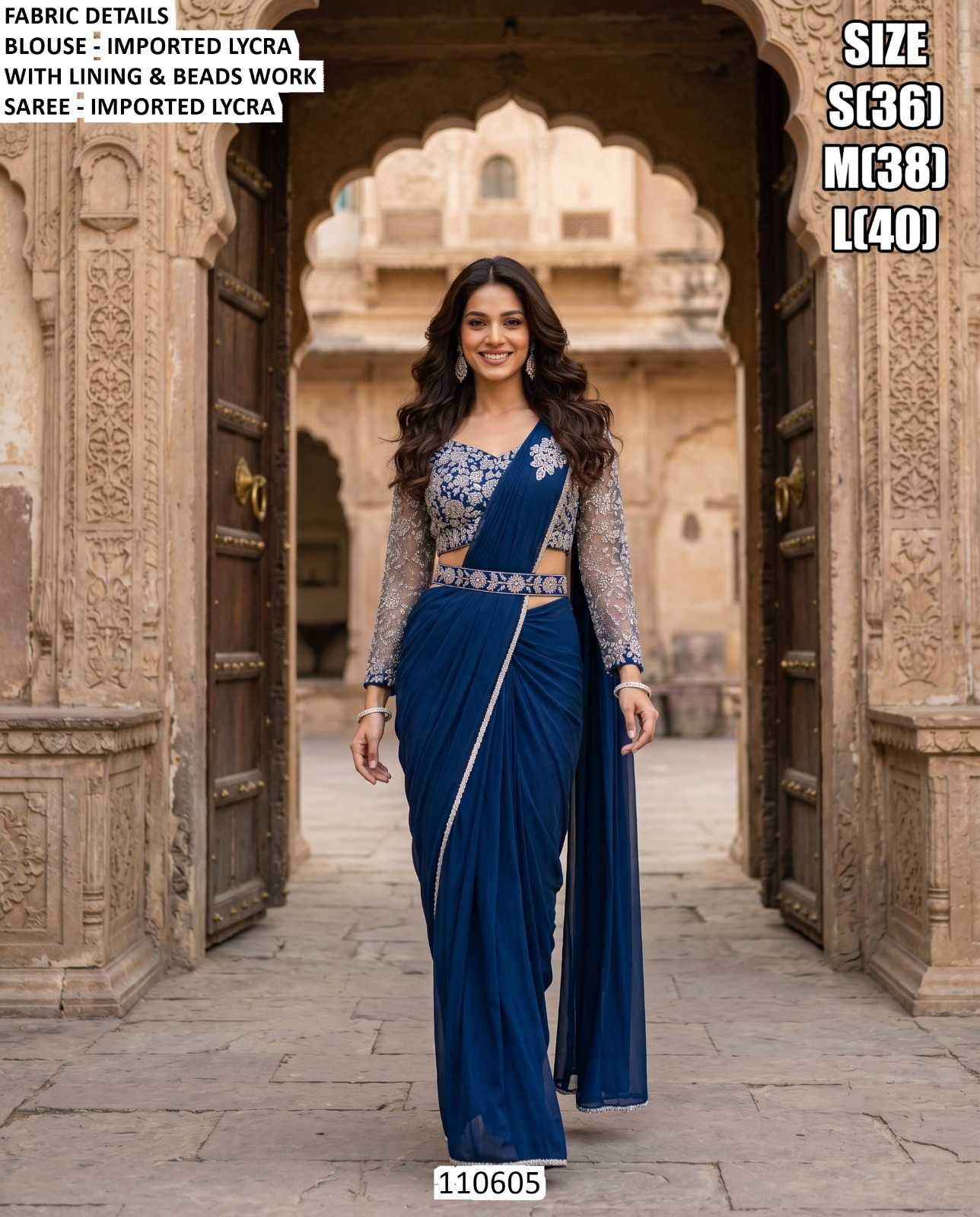 Lycra Ready To Wear Saree