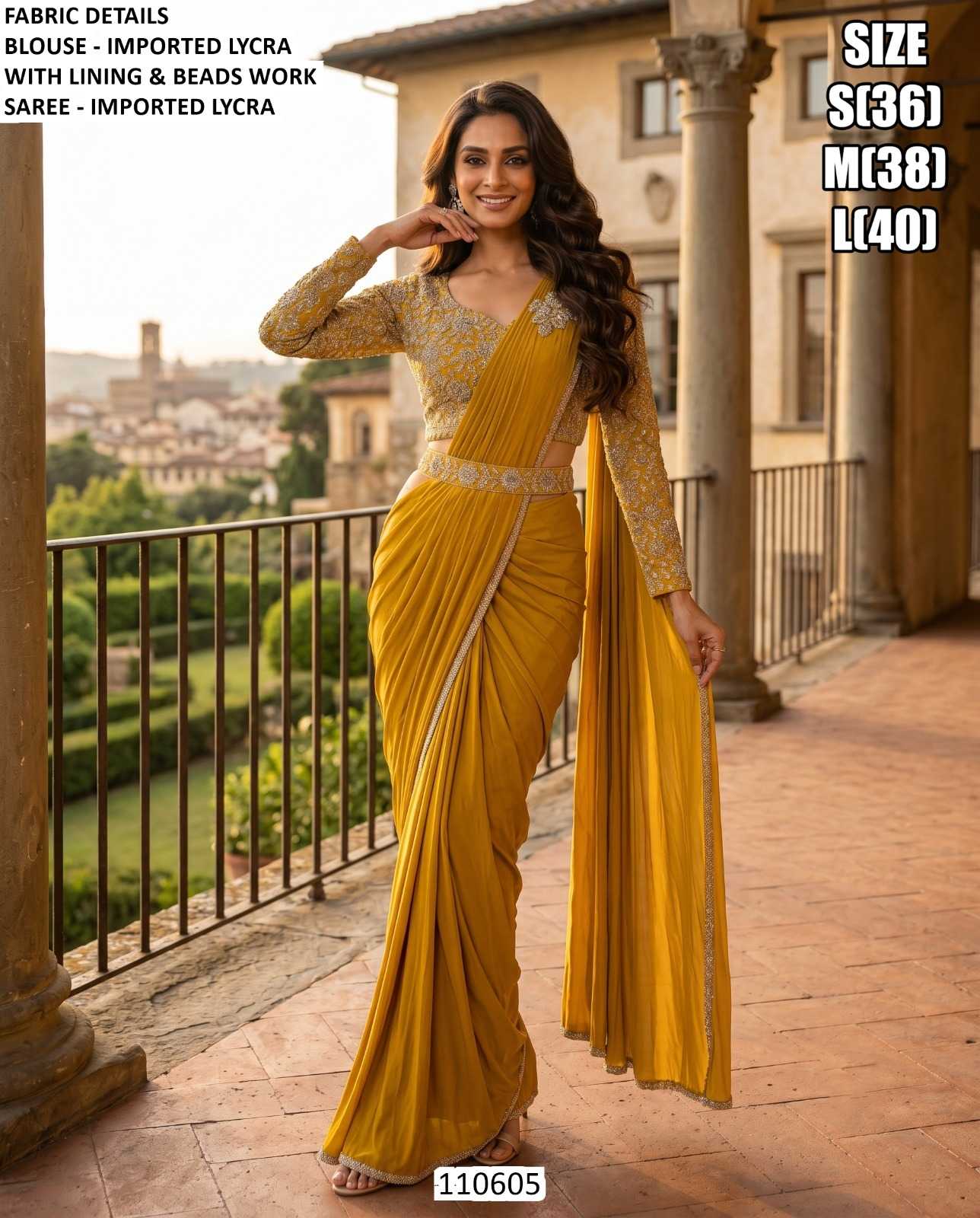 Lycra Ready To Wear Saree