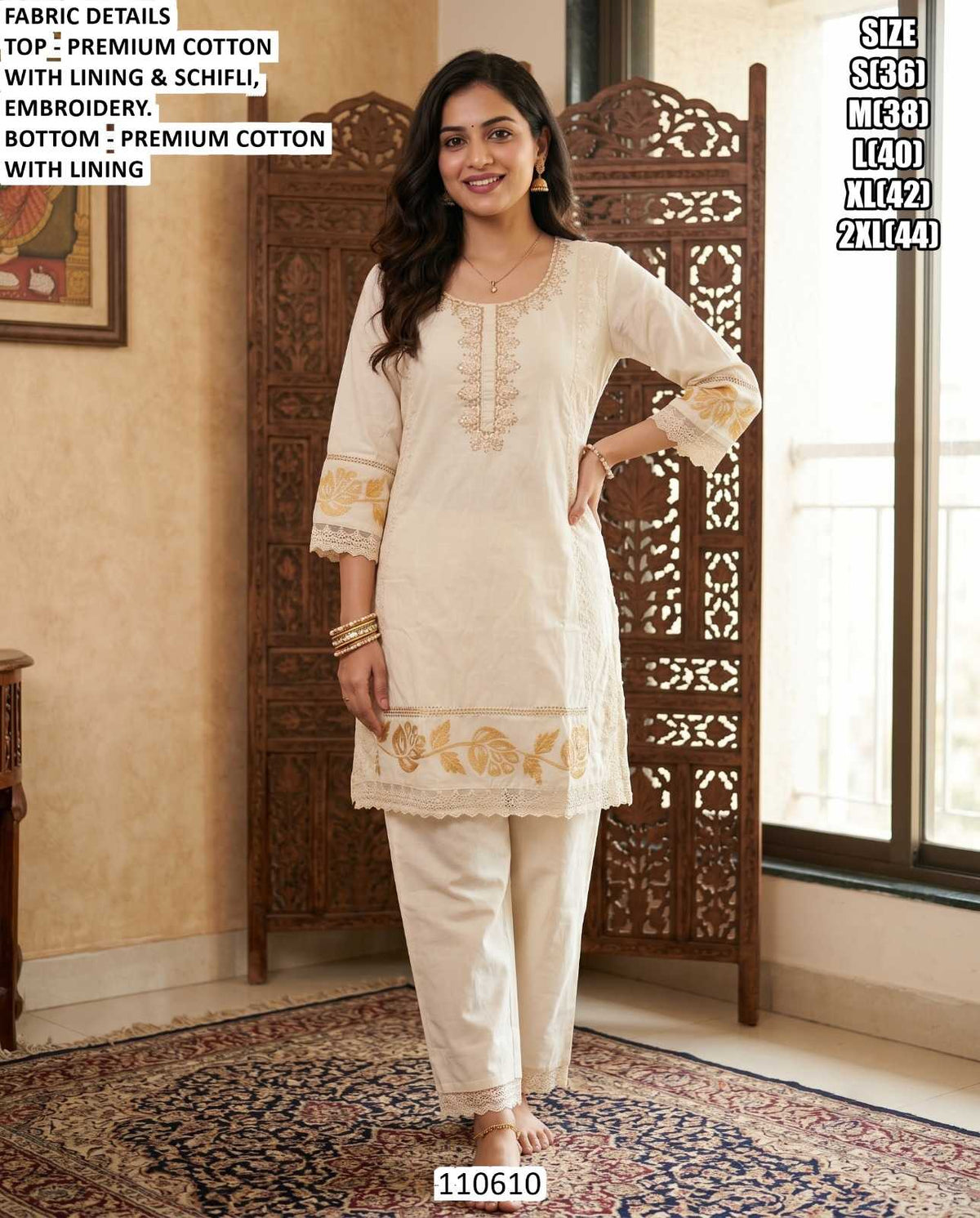 Cotton Party Wear Suit