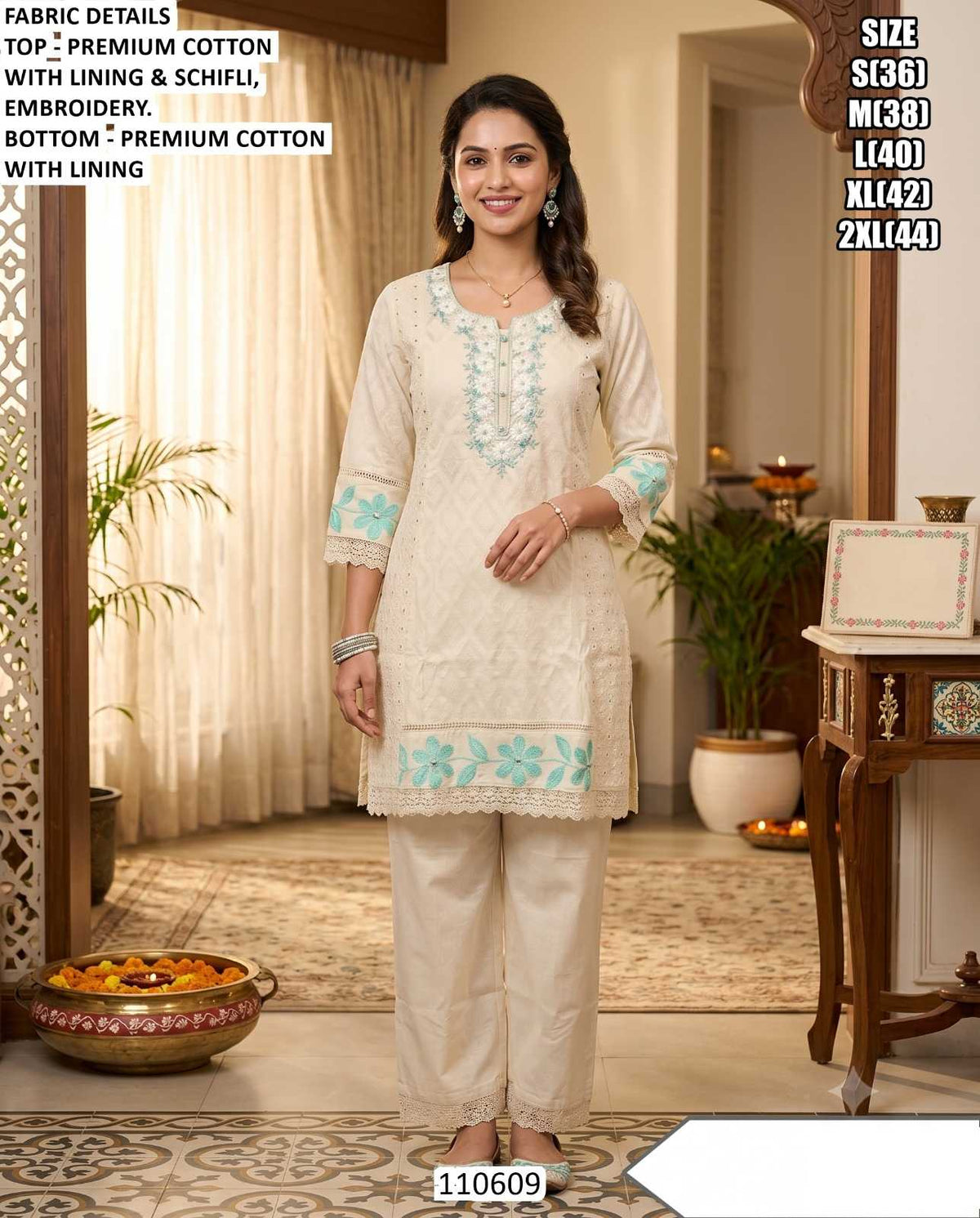 Cotton Party Wear Suit