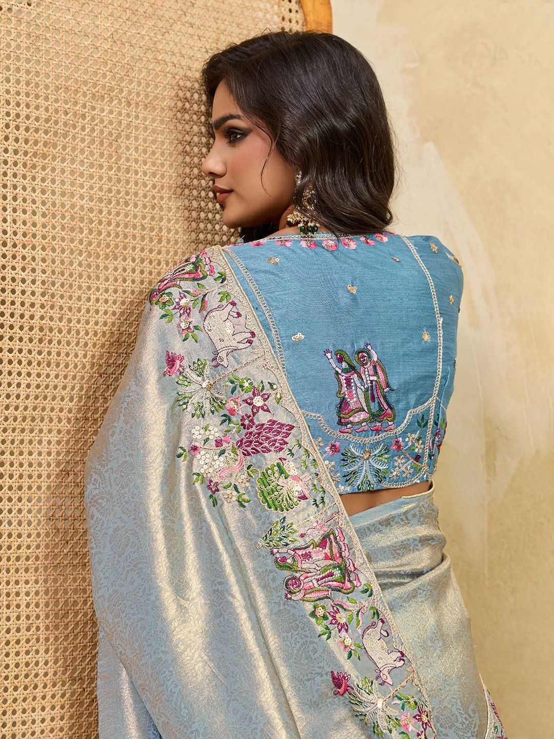 Kanjivaram Silk Lace Border Saree