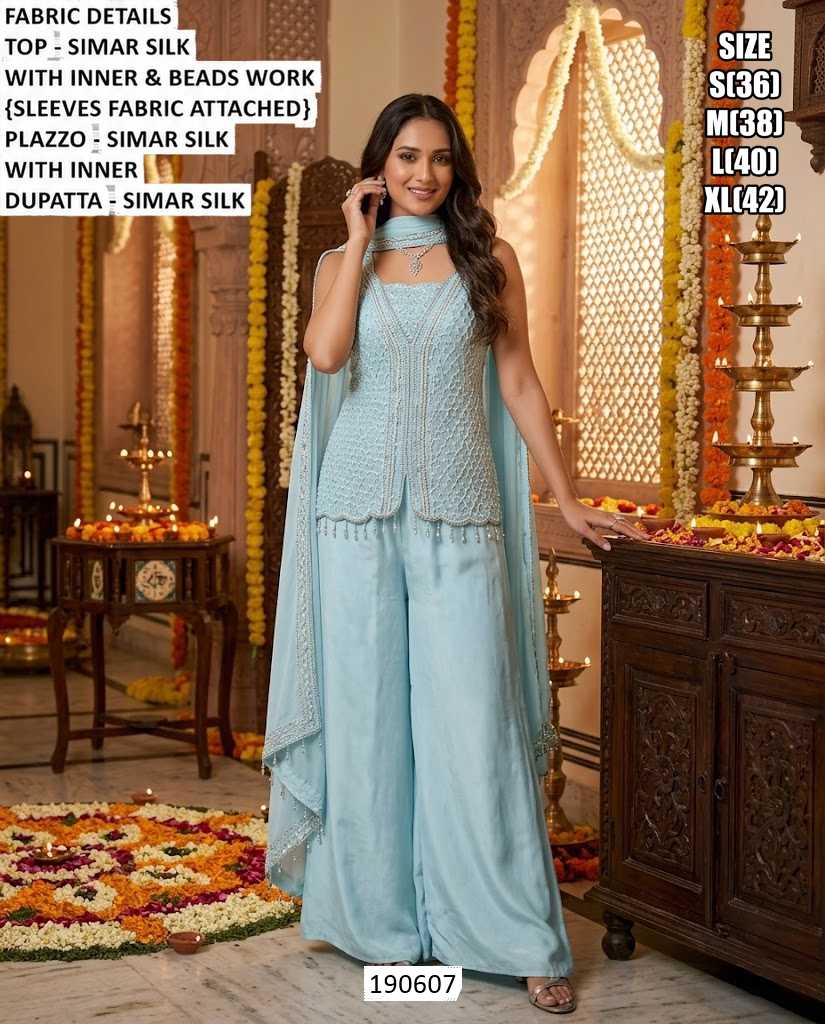 Shimmer Silk Indo Western Dress