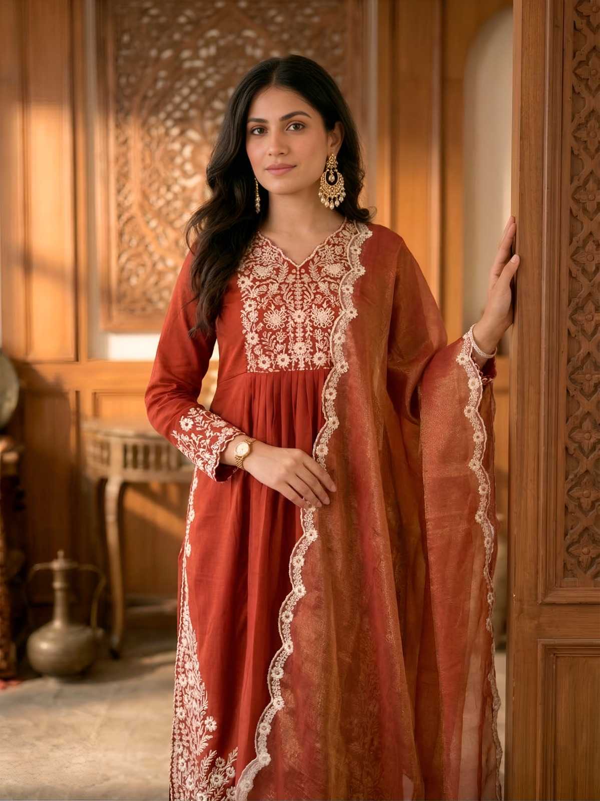 Cotton Embroidery Suit