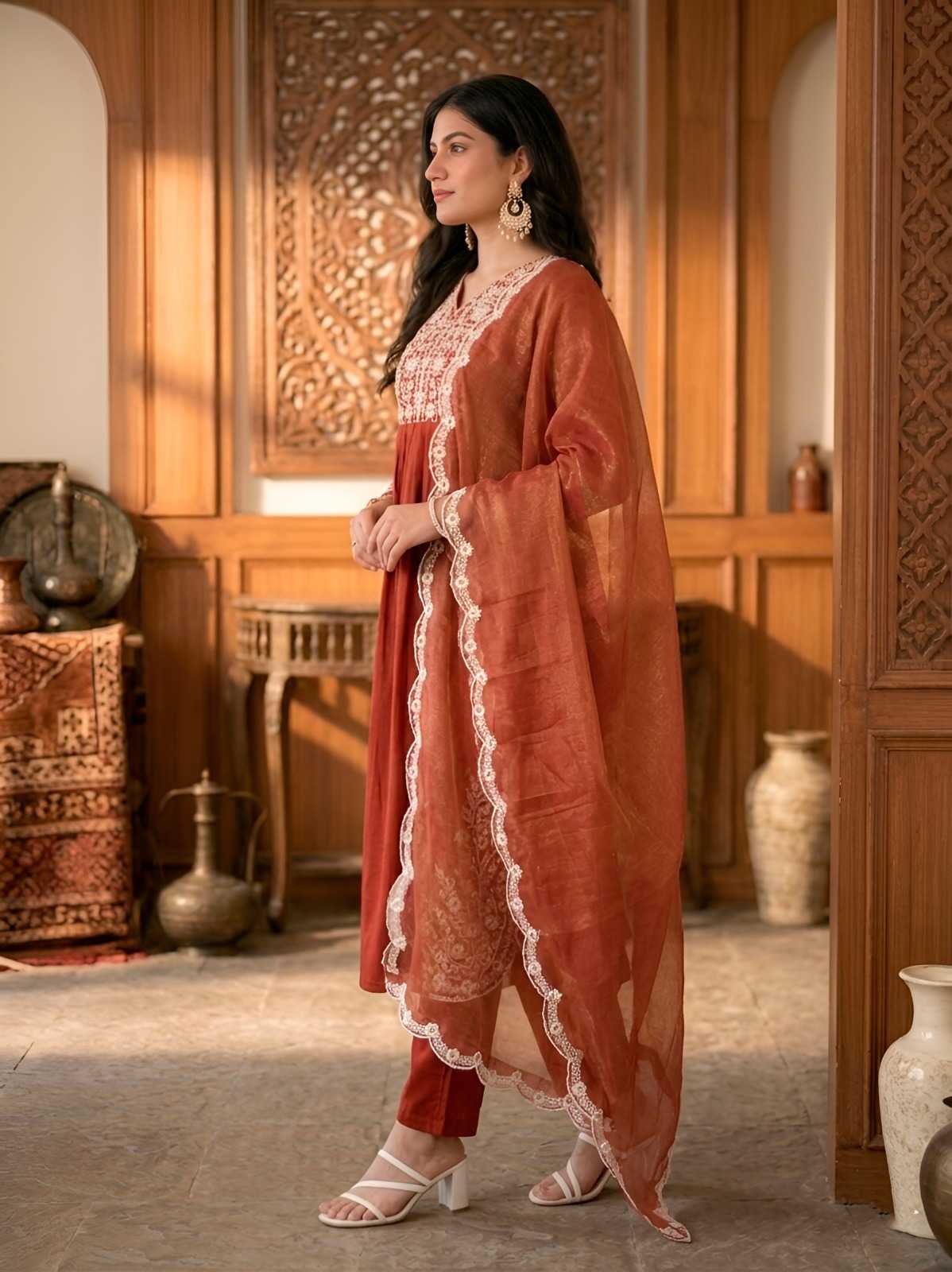 Cotton Embroidery Suit