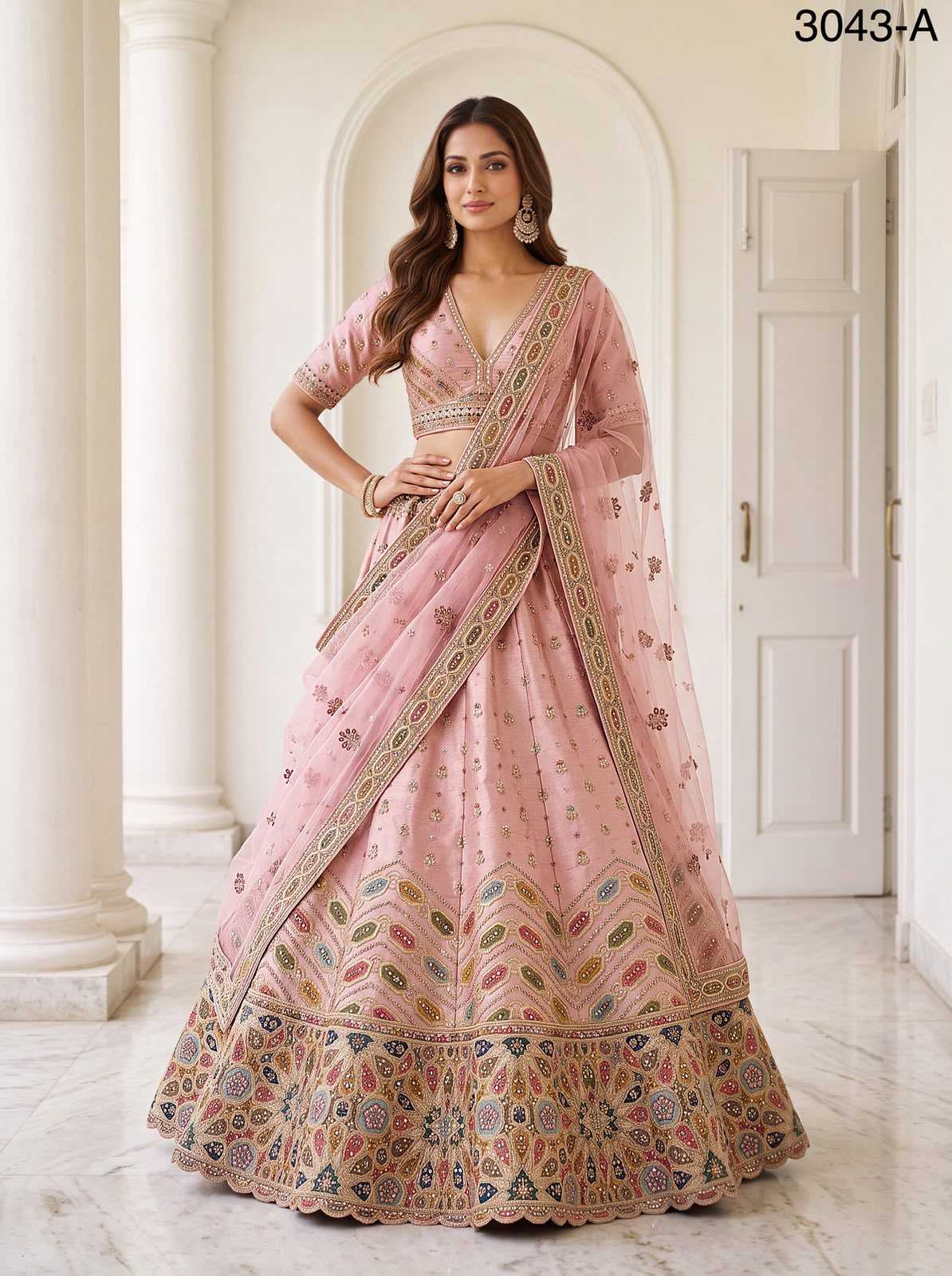 Slub Silk Lehenga