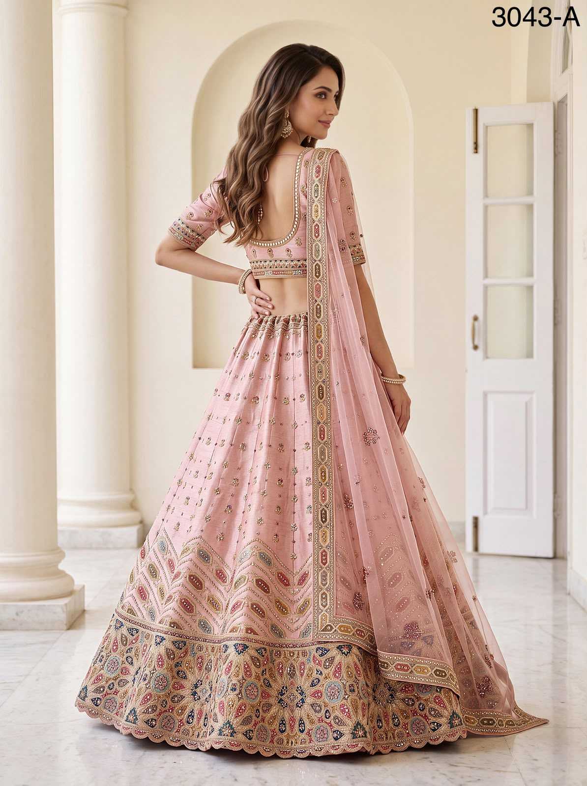 Slub Silk Lehenga