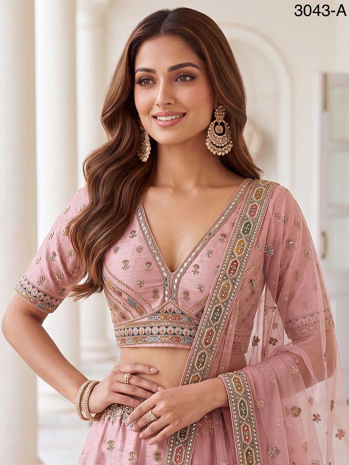 Slub Silk Lehenga